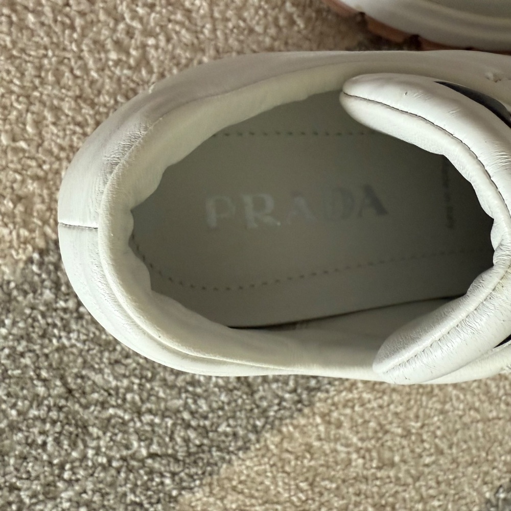 Women's Slightly Used Leather Prada Sneakers - Picture 11 of 14